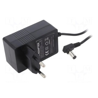 Power supply: switched-mode | mains,plug | 5VDC | 3A | 15W | Plug: EU