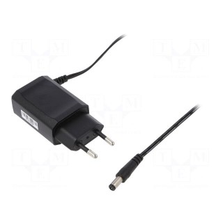 Power supply: switched-mode | 6VDC | 1A | Out: 5,5/2,1 | 6W | Plug: EU