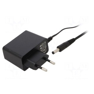 Power supply: switched-mode | mains,plug | 9VDC | 1A | 9W | Plug: EU