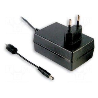 Power supply: switched-mode | volatage source | 5VDC | 3A | 15W | 80%