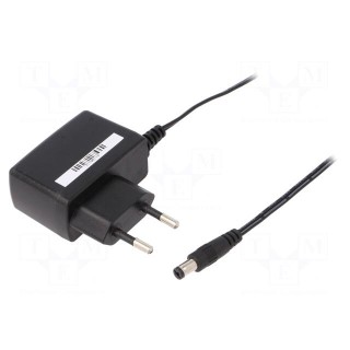 Power supply: switched-mode | mains,plug | 12VDC | 0.5A | 6W | Plug: EU