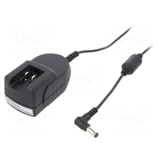 Power supply: switched-mode | mains,plug | 12VDC | 1.5A | 18W | 85.45%