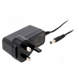 Power supply: switched-mode | mains,plug | 12VDC | 2A | 24W | 85%