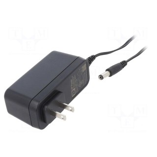 Power supply: switched-mode | mains,plug | 12VDC | 2A | 24W | 85%