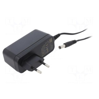 Power supply: switched-mode | mains,plug | 15VDC | 1.6A | 24W | Plug: EU