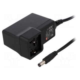 Power supply: switched-mode | mains,plug | 15VDC | 2.66A | 40W | 88%