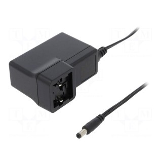 Power supply: switched-mode | mains,plug | 18VDC | 3.33A | 60W | 88%