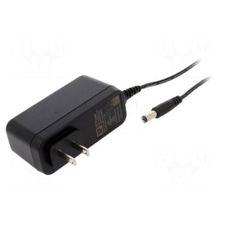 Power supply: switched-mode | mains,plug | 24VDC | 1A | 24W | 85%