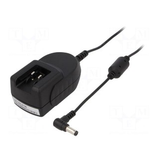 Power supply: switched-mode | mains,plug | 24VDC | 750mA | 18W | 85.45%