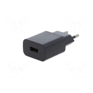 Power supply: switched-mode | mains,plug | 5VDC | 2.1A | 10W | Plug: EU