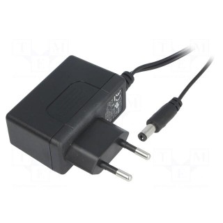 Power supply: switched-mode | mains,plug | 5VDC | 2.4A | 12W | Plug: EU