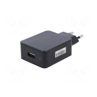 Power supply: switched-mode | mains,plug | 5VDC | 3A | 15W | Plug: EU