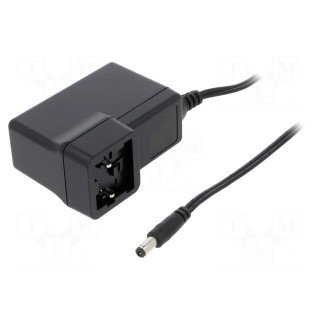 Power supply: switched-mode | mains,plug | 7.5VDC | 6A | 45W | 85%
