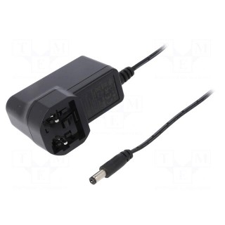 Power supply: switched-mode | mains,plug | 9VDC | 0.66A | 6W | 76%
