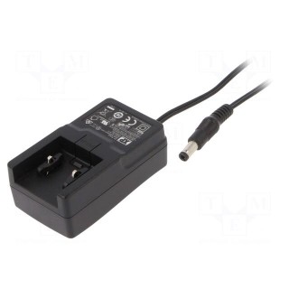 Power supply: switched-mode | mains,plug | 9VDC | 0.6A | 6W | Plug: none