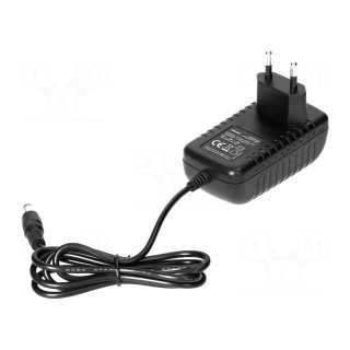Power supply: switched-mode | mains,plug | 13.5VDC | 1.7A | 20W | black