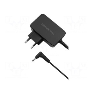 Power supply: switched-mode | mains,plug | 20VDC | 2.25A | 45W | black