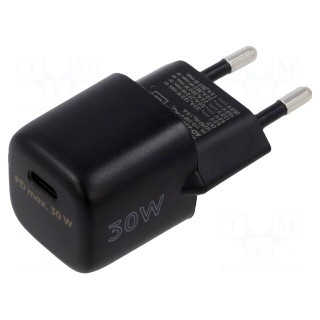 Power supply: switched-mode | mains,plug | 5VDC, | 30W | Plug: EU
