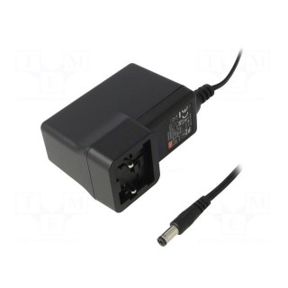 Power supply: switched-mode | mains,plug | 15VDC | 2A | 30W | 87%
