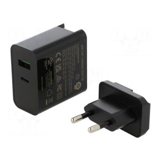 Power supply: switched-mode | mains,plug | 4.5VDC, | 5A | 65W | 81.39%