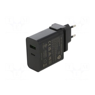 Power supply: switched-mode | mains,plug | 4.5VDC, | 5A | 65W | 81.39%