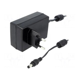 Power supply: switched-mode | mains,plug | 48VDC | 0.75A | 36W | 90%