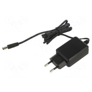 Power supply: switched-mode | mains,plug | 5VDC | 2.4A | 12W | Plug: EU