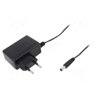 Power supply: switched-mode | mains,plug | 5VDC | 2.4A | 12W | Plug: EU