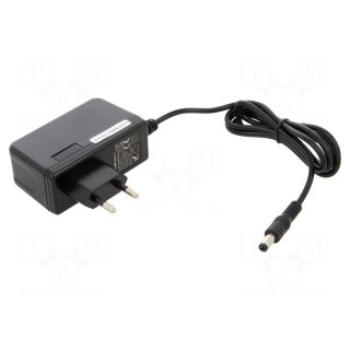 Power supply: switched-mode | mains,plug | 5VDC | 3A | 15W