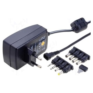 Power supply: switched-mode | mains,universal,plug | 3VDC, | 1.5A