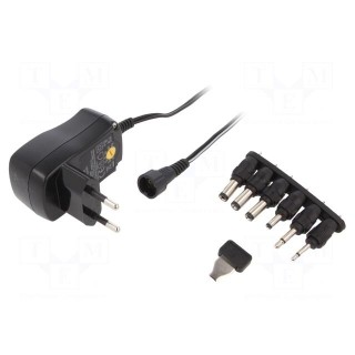 Power supply: switched-mode | mains,universal,plug | 3VDC, | 0.6A