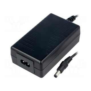 Power supply: switched-mode | 12VDC | 1.25A | Out: 5,5/2,1 | 15W | 85%
