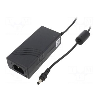 Power supply: switched-mode | 12VDC | 4.16A | Out: 5,5/2,5 | 50W | 89%