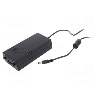 Power supply: switched-mode | 12VDC | 5.42A | Out: 5,5/2,5 | 65W | 90.1%