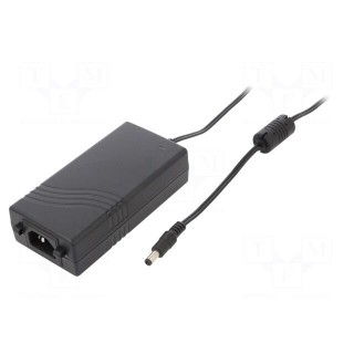 Power supply: switched-mode | 12VDC | 5.42A | Out: 5,5/2,5 | 65W | 90.1%