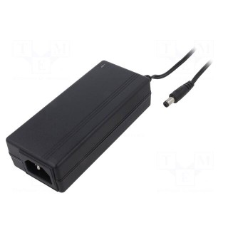 Power supply: switched-mode | 12VDC | 5A | Out: 5,5/2,1 | 60W | -5÷40°C