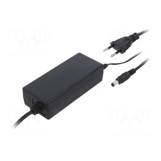 Power supply: switched-mode | 12VDC | 5A | Out: 5,5/2,1 | 60W | 0÷40°C