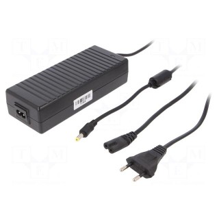 Power supply: switched-mode | 12VDC | 8.33A | Out: 5,5/2,1 | 100W | 83%