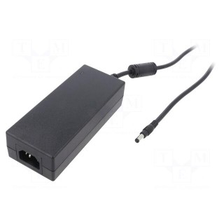 Power supply: switched-mode | 12VDC | 8.34A | Out: 5,5/2,1 | 100W | 89%