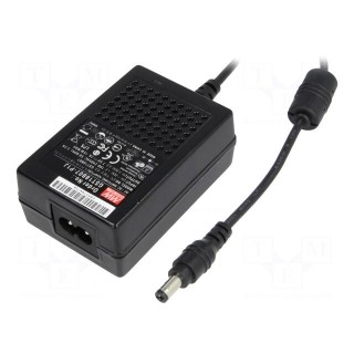 Power supply: switched-mode | 15VDC | 1.2A | Out: 5,5/2,1 | 18W | 87%