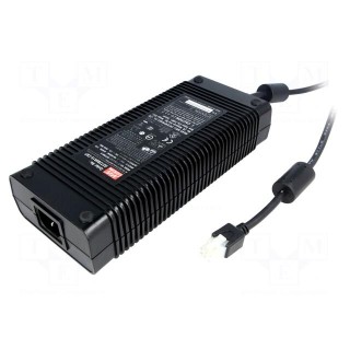 Power supply: switched-mode | 15VDC | 17A | 255W | Case: desktop | 90%