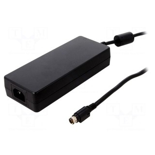 Power supply: switched-mode | 15VDC | 9.6A | 144W | Case: desktop | 91%