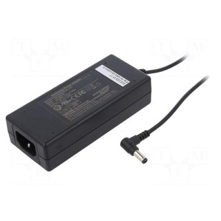 Power supply: switched-mode | 18VDC | 3.9A | Out: 5,5/2,5 | 70W | 89%