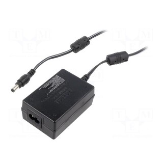 Power supply: switched-mode | 24VDC | 1.5A | Out: 5,5/2,1 | 36W | 88.5%