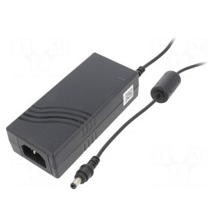 Power supply: switched-mode | 24VDC | 2.08A | Out: 5,5/2,5 | 50W | 89%