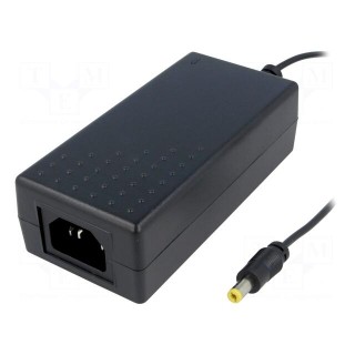 Power supply: switched-mode | 24VDC | 2.71A | Out: 5,5/2,1 | 65W