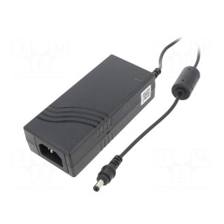 Power supply: switched-mode | 24VDC | 2.71A | Out: 5,5/2,5 | 65W | 89%