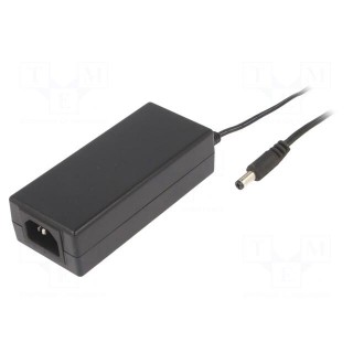 Power supply: switched-mode | 24VDC | 2.71A | Out: 5,5/2,5 | 65W | 91%