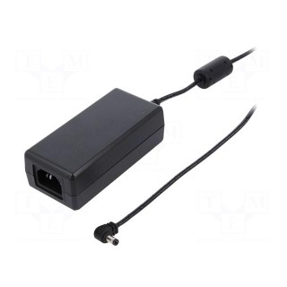 Power supply: switched-mode | 24VDC | 2.7A | Out: 5,5/2,1 | 65W | 0÷40°C