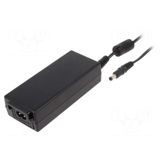 Power supply: switched-mode | 24VDC | 2.7A | Out: 5,5/2,5 | 65W | 0÷60°C
